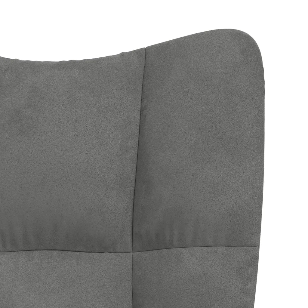 Sedia da Pranzo Grigio Scuro in Velluto CFW3428805