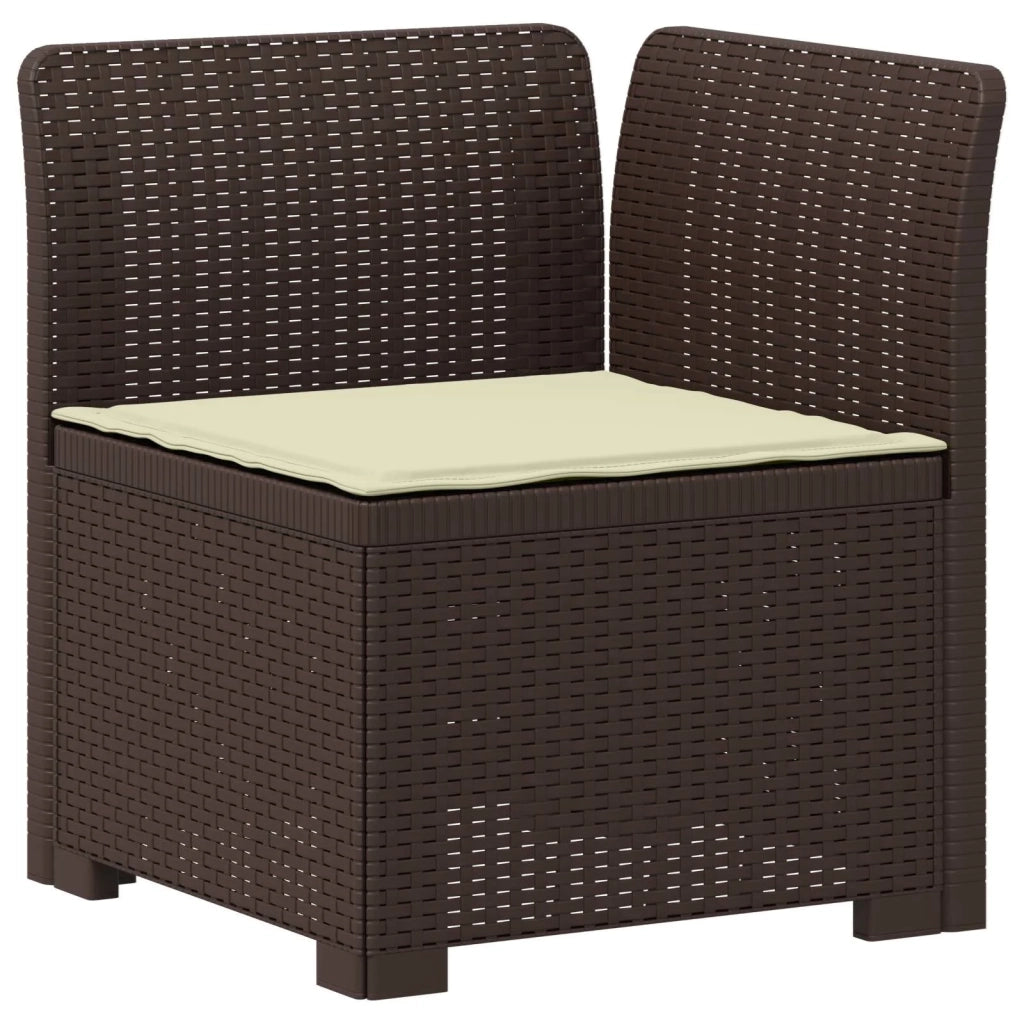 Divano da giardino 4 posti con cuscini aspetto rattan PP 3443930