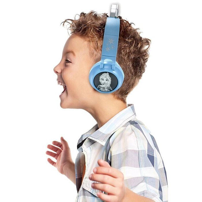 Cuffie Bluetooth pieghevoli e luminose con cavo con il design di una tiara dell'universo di Frozen con limitazione di
