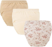 Set di 3 pezzi di biancheria intima per bambini - Pantaloncini di cotone per bambini - Pantaloncini per la toilet training riutilizzabili - Dischetti per bambini - Adatti a bambini dai 12 ai 18 kg