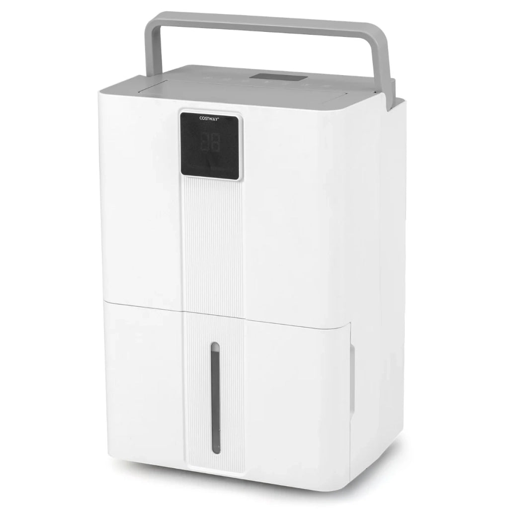 Deumidificatore 35 litri/giorno per cantina funzionamento continuo e silenzioso design moderno in ABS bianco 20_0011706