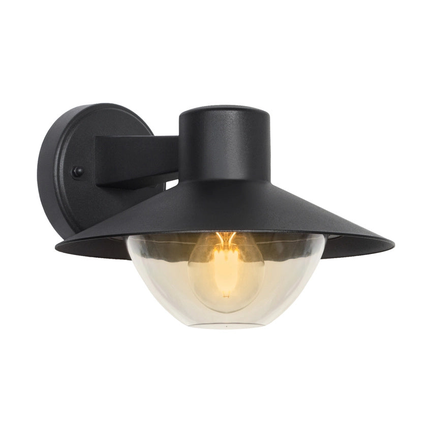 Applique esterno nero con diffusore trasparente E27 Candellux