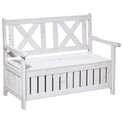 Divano 2 posti con cassetti ¨C zephmum ¨C Bianco 115x61x85 cm
