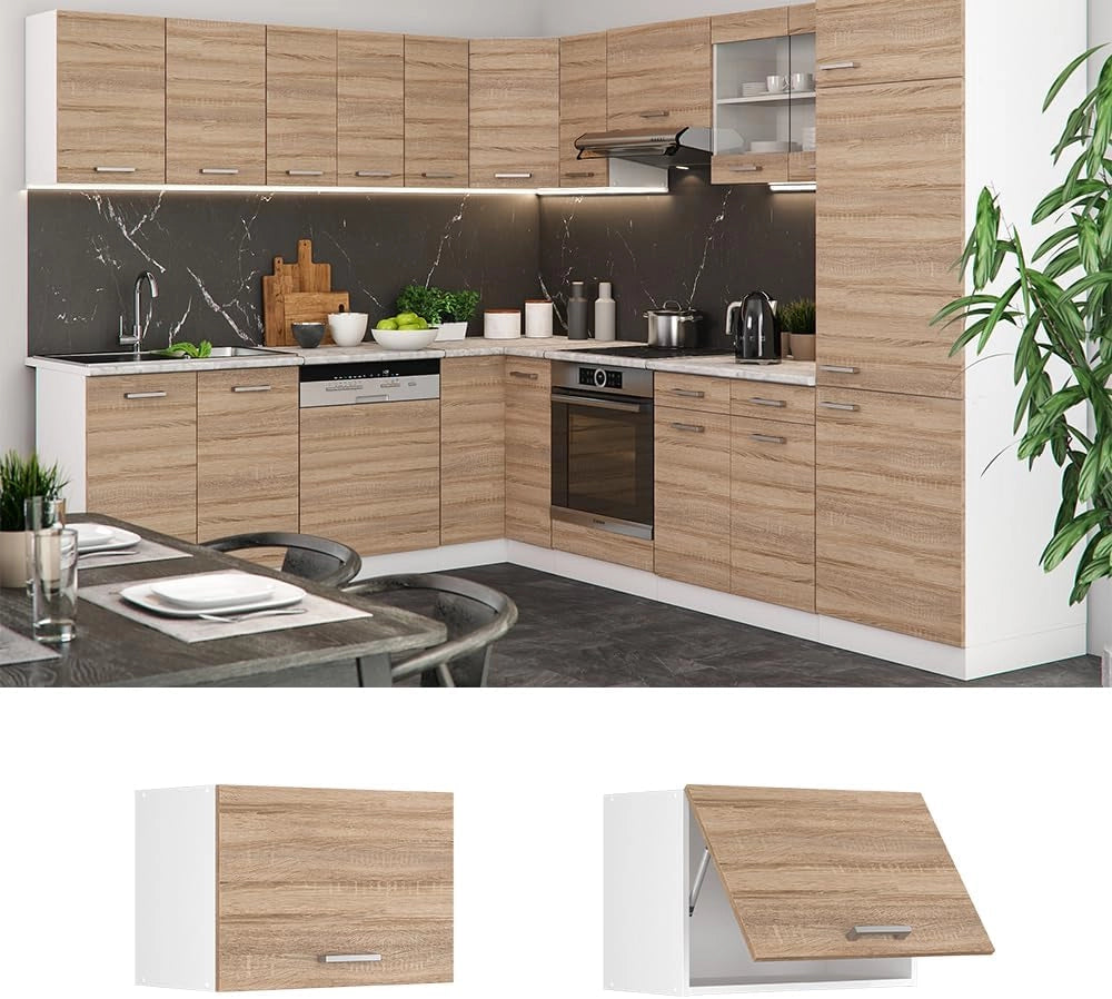 Pensile da cucina R-Line, Sonoma, 60 cm Piatto, per la libera combinazione all'interno di sistemi cucina modulari