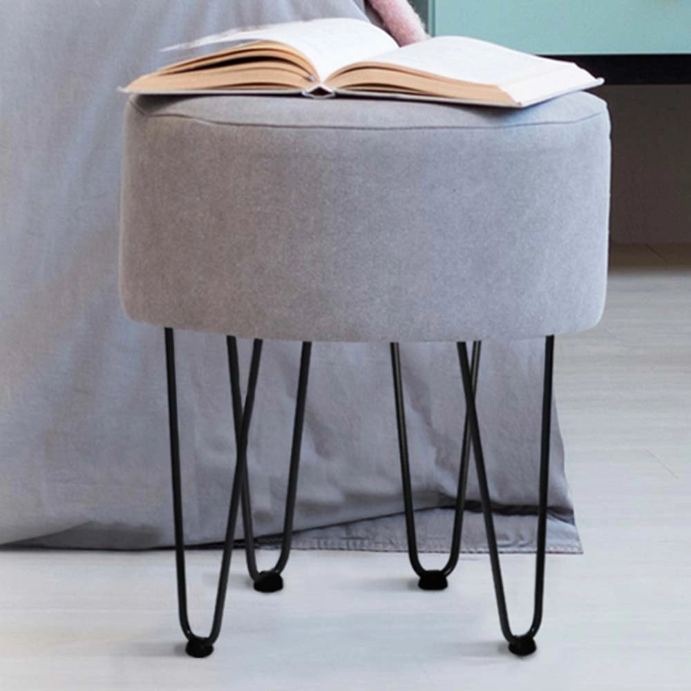 4x Gambe Piedi Tavolo Tavolino Mobili Sgabello 36cm Metallo Design Moderno Nero