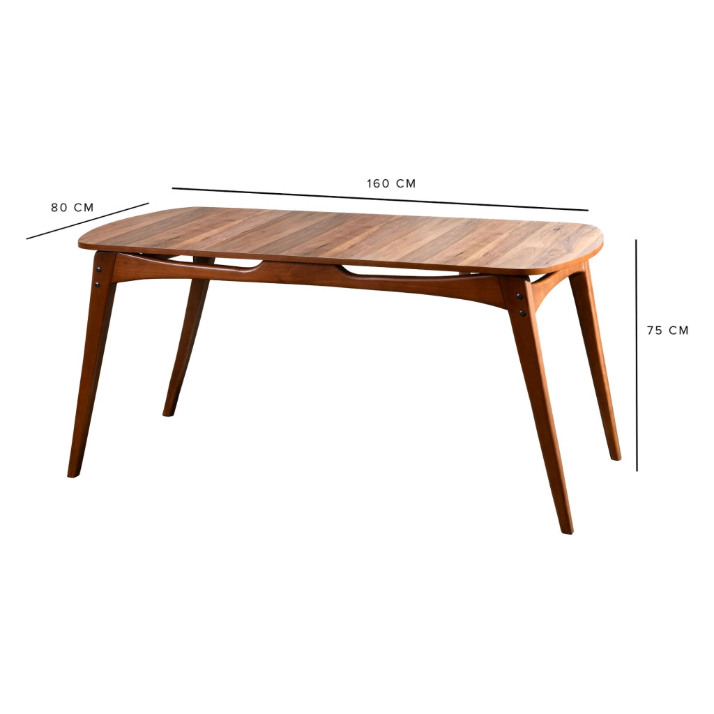 Pretoro, Tavolo Fisso 6 Posti, 160x80x75h cm Marrone Noce
