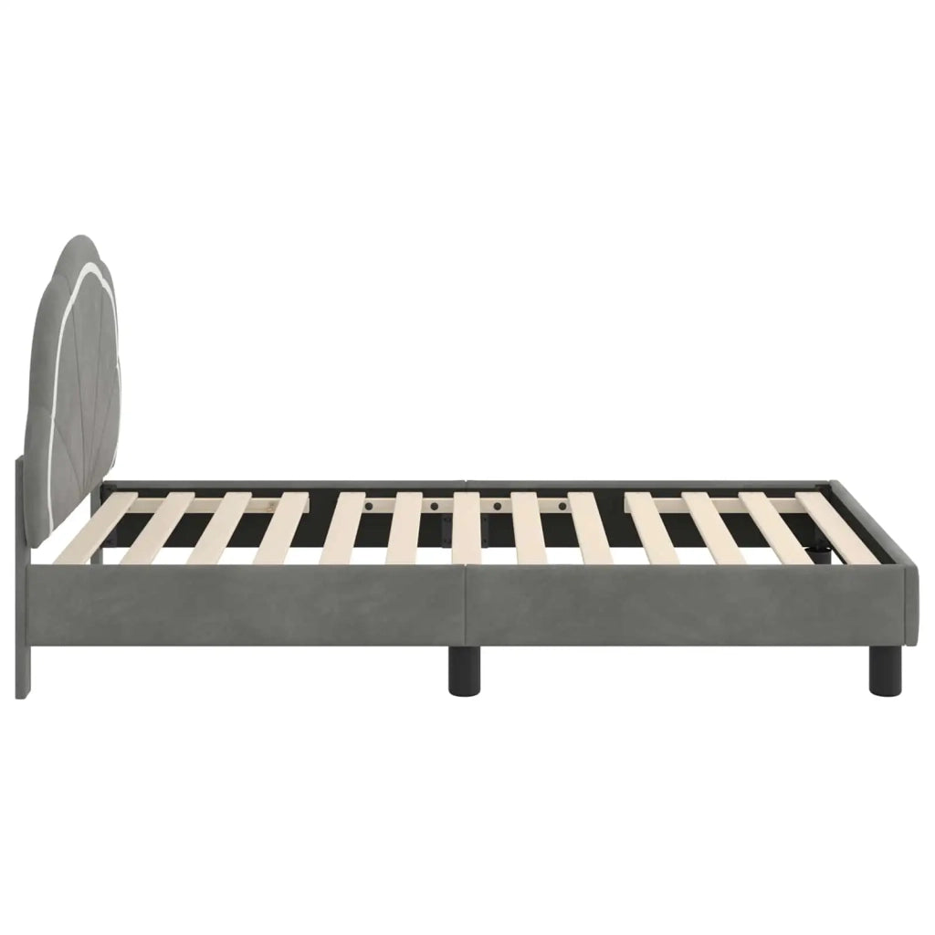 Struttura letto bambini con testata Grigio Scuro 80 x 160 cm