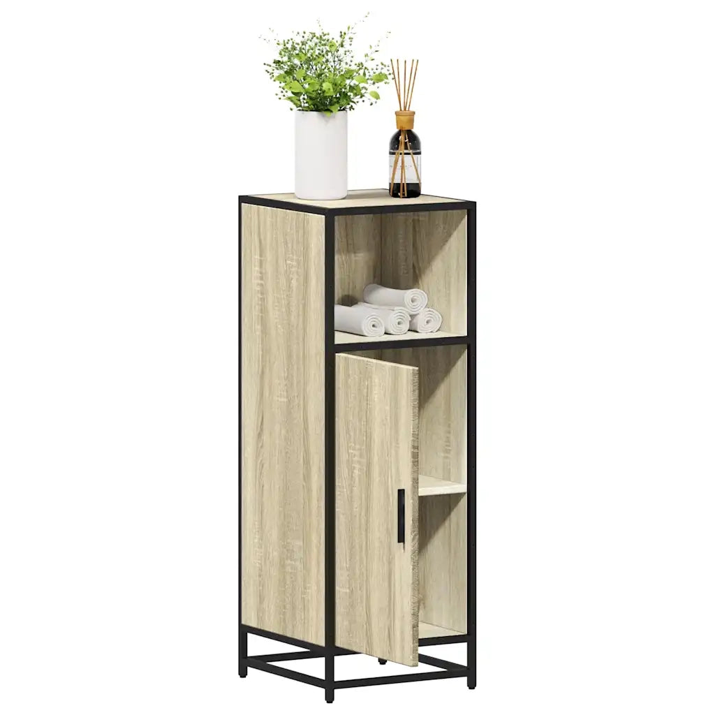 Mobiletto da bagno Rovere Sonoma 35x37,5x100 cm Legno ingegnerizzato 849240