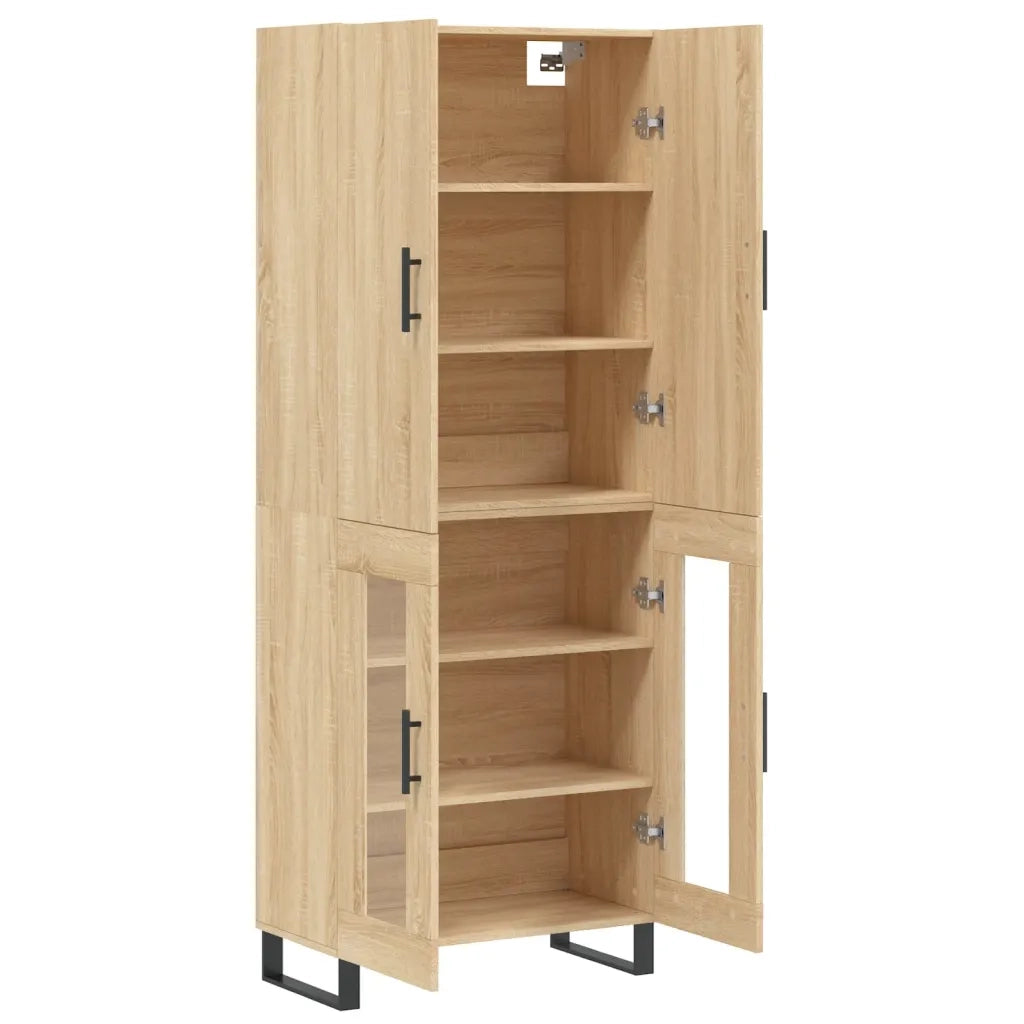 Credenza Rovere Sonoma 69,5x34x180 cm in Legno Multistrato 3195758