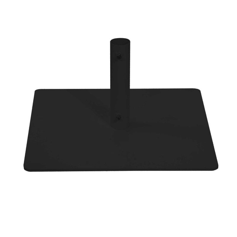 Base Ombrellone Arny Metallo Nero Quadro Cm 45x45h24