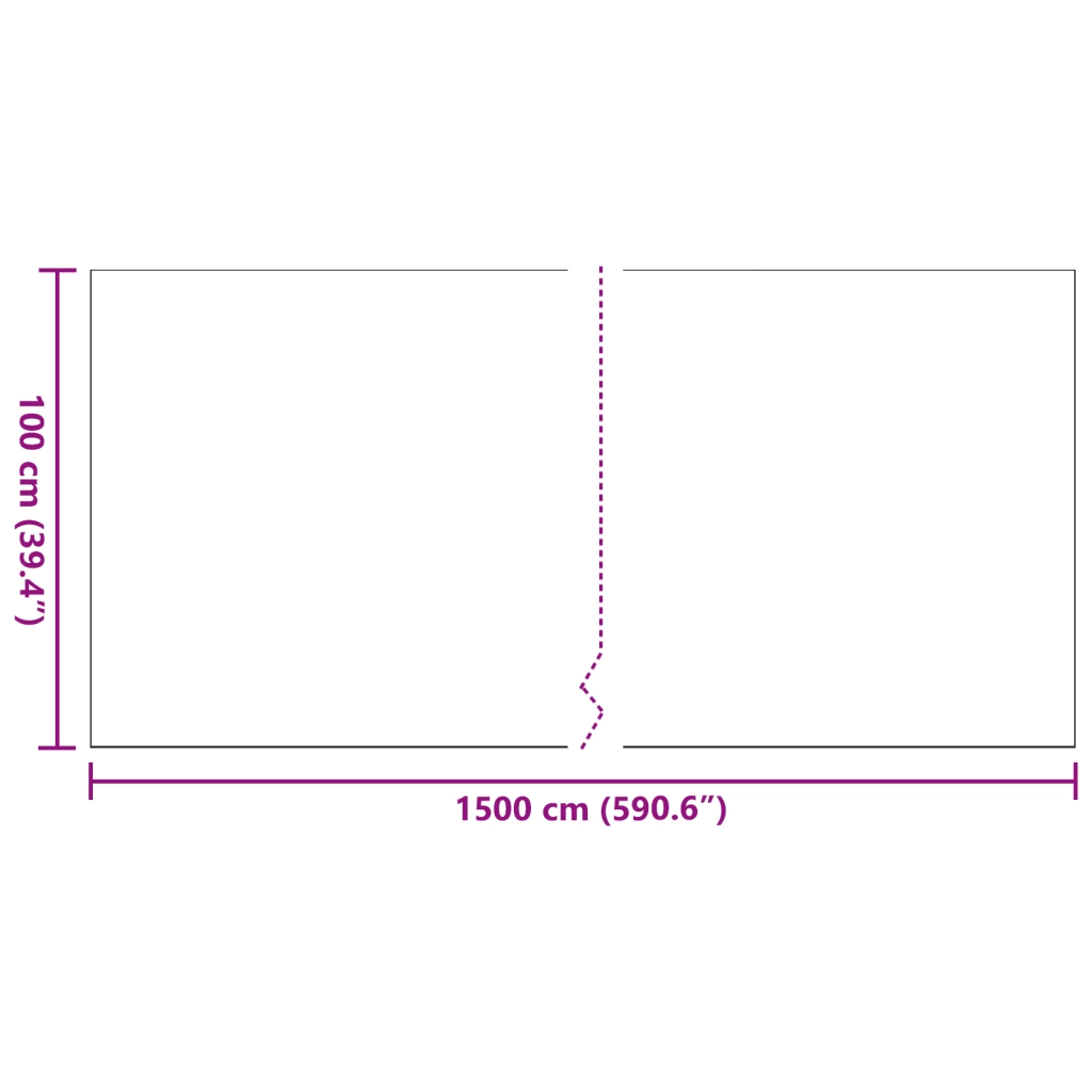 Prato sintetico  Nero 1x15 m 40 mm