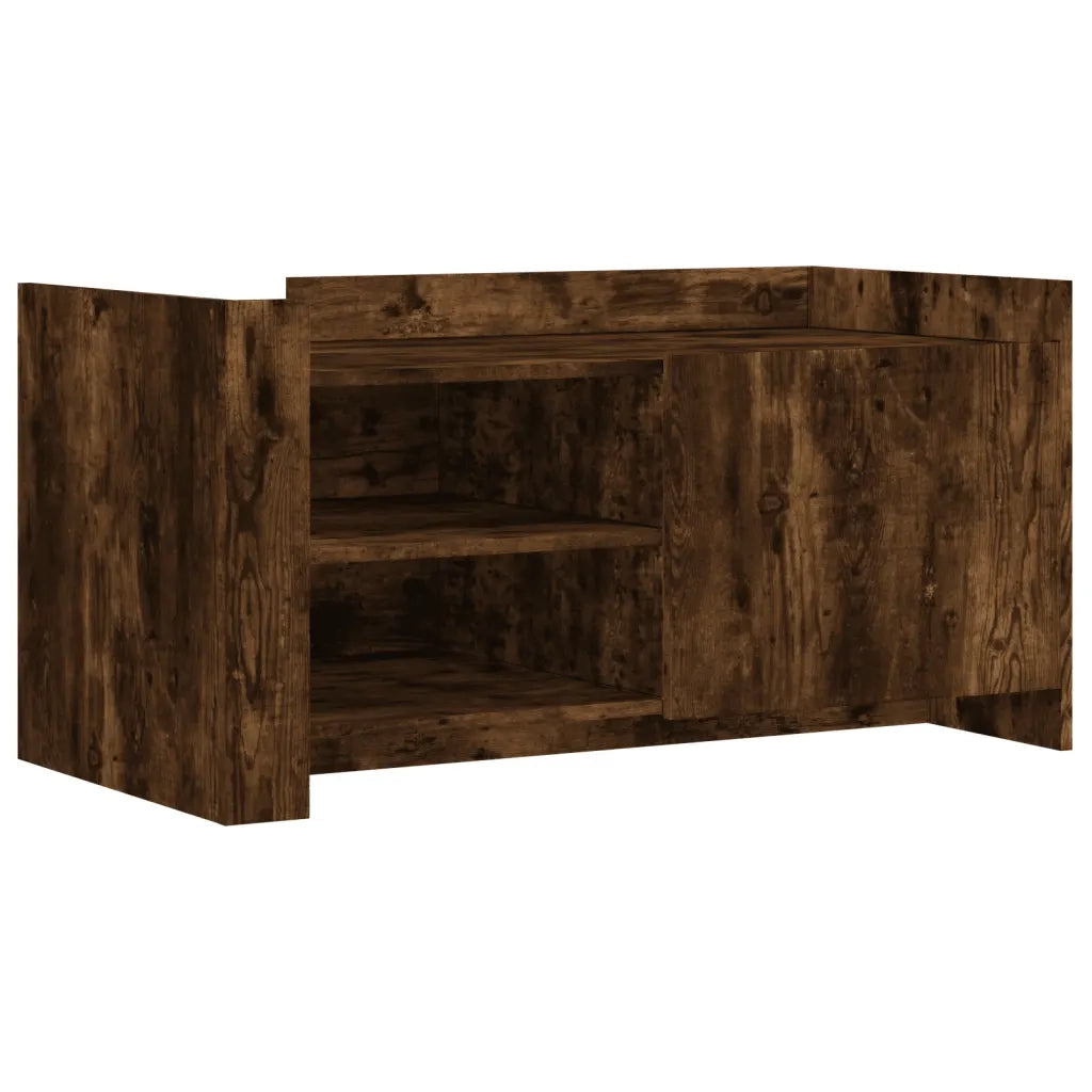 Tavolino Salotto-Tavolino da soggiorno-Tavolo Rovere Fumo 100x50x50 cm in Legno Multistrato 841775