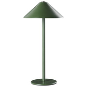 Lampada da tavolo wireless in metallo verde per interni ed esterni con porta USB C ricaricabile