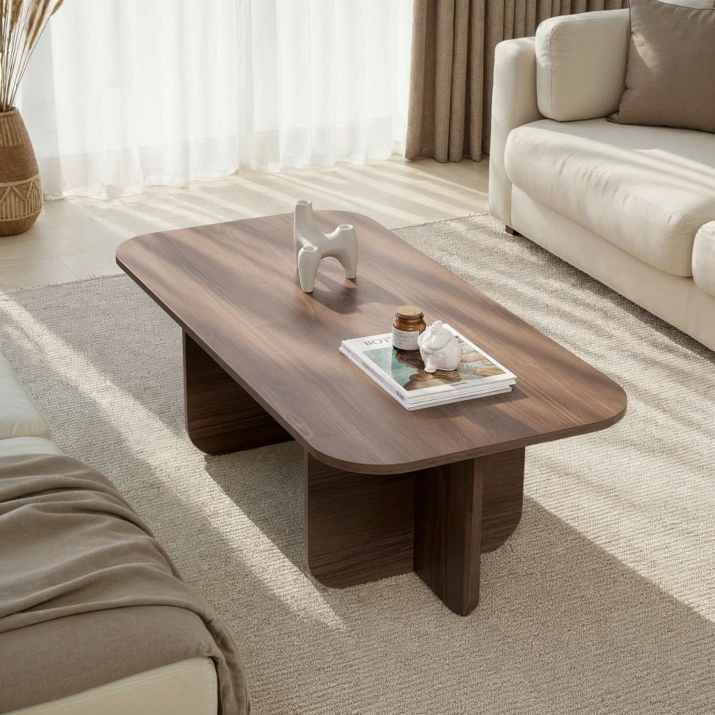 Tavolino in legno "Akira" 120 x 60 x 41 cm - Noce