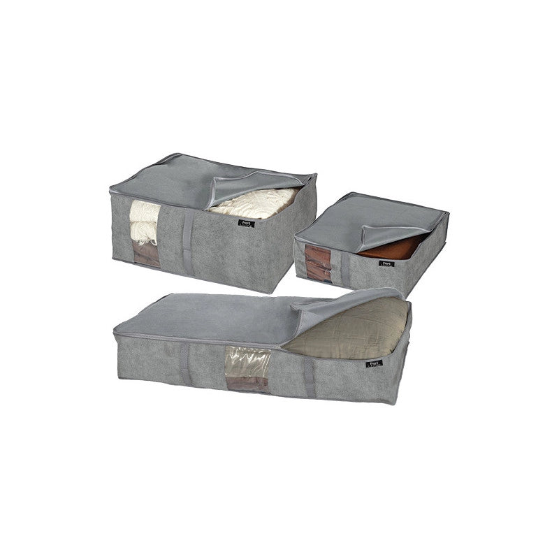 Custodia extra large in TNT Stone 95×45×18 cm per plaid e biancheria – DOMO LIVING