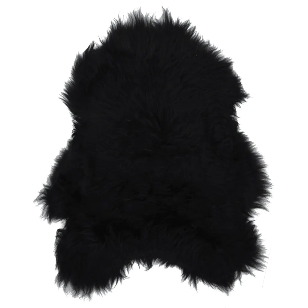 Fodera per Sedia in Pelle di Pecora Islandese Nera 70x110 cm 335854