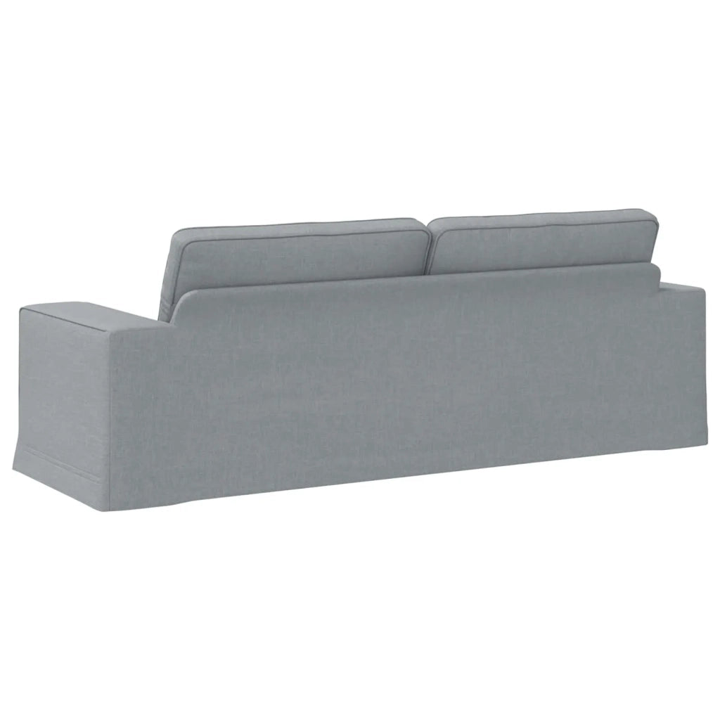 Divano Grigio chiaro 222 x 80 x 82 cm Tessuto 42024397