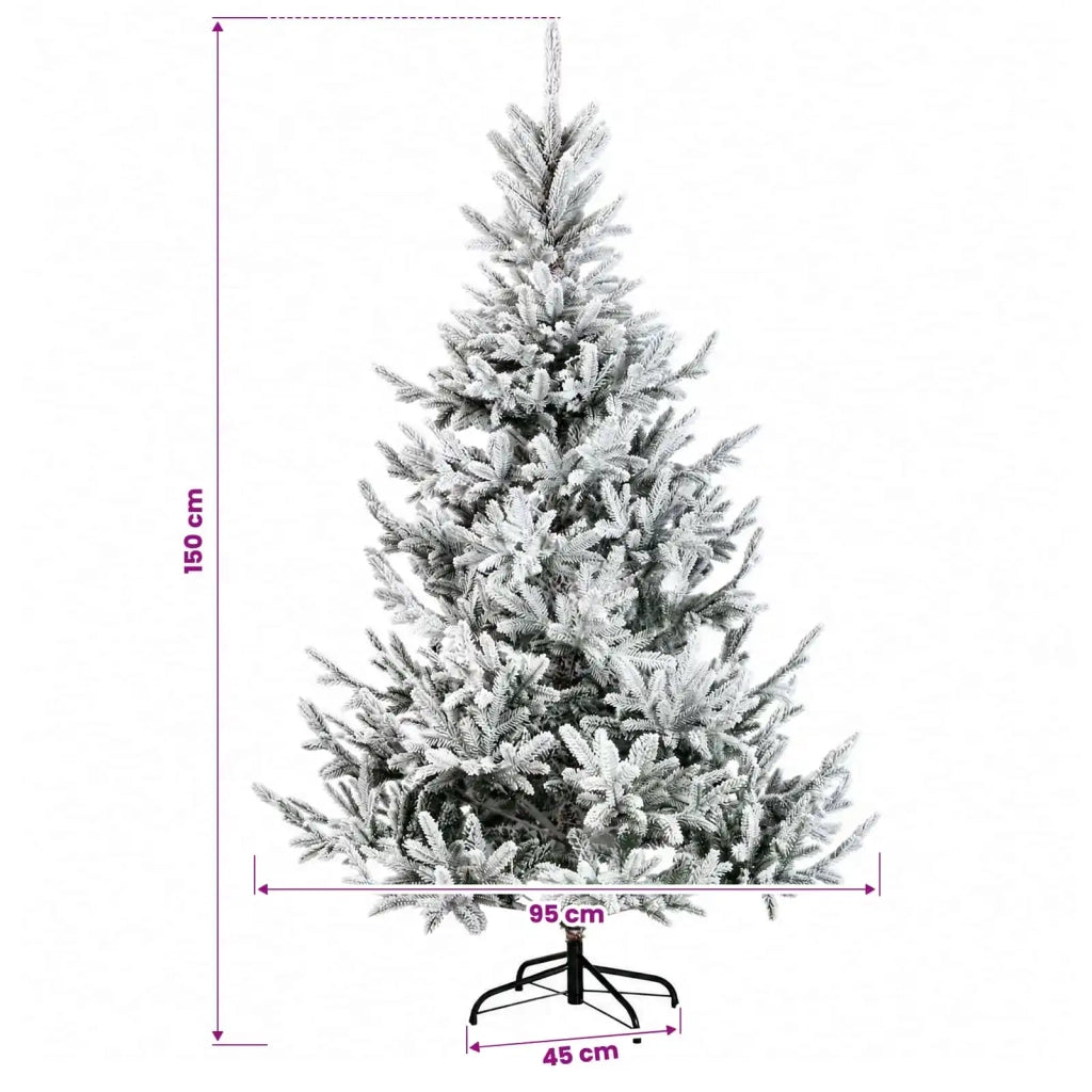 Albero di Natale Artificiale con Rami Pieghevoli 150 cm 150 LED 3465496