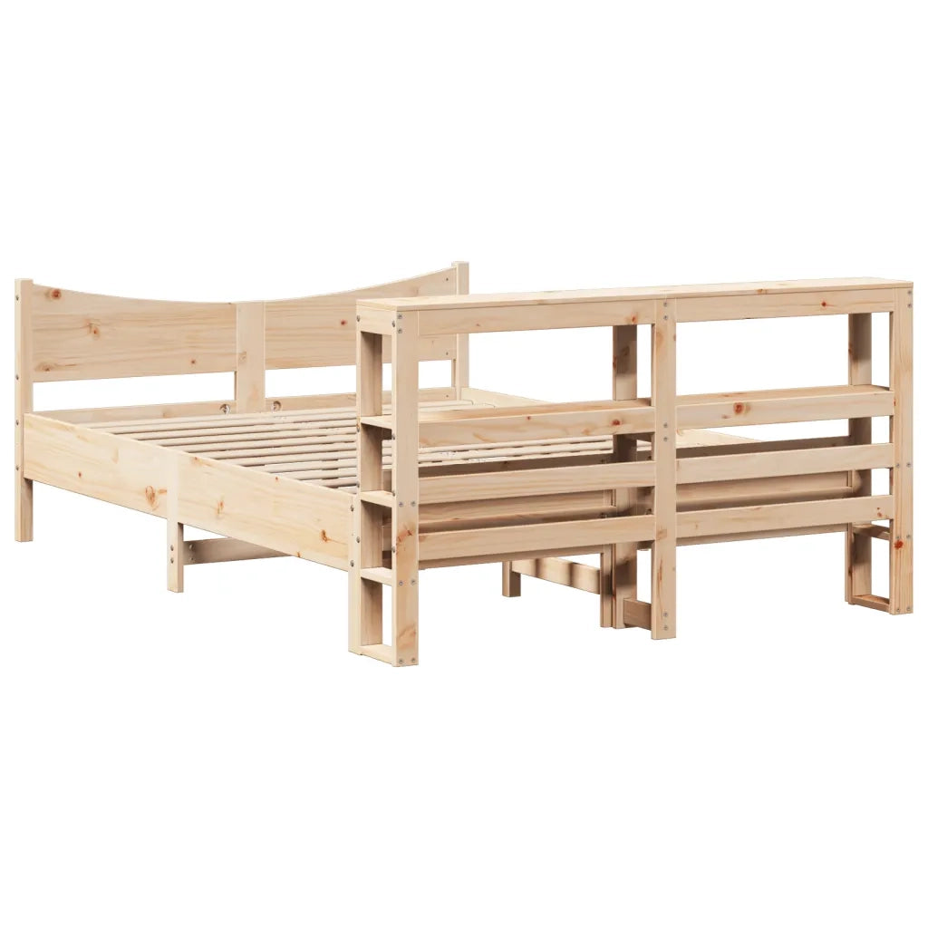 Giroletto con Testiera 150x200 cm in Legno Massello di Pino 3306300