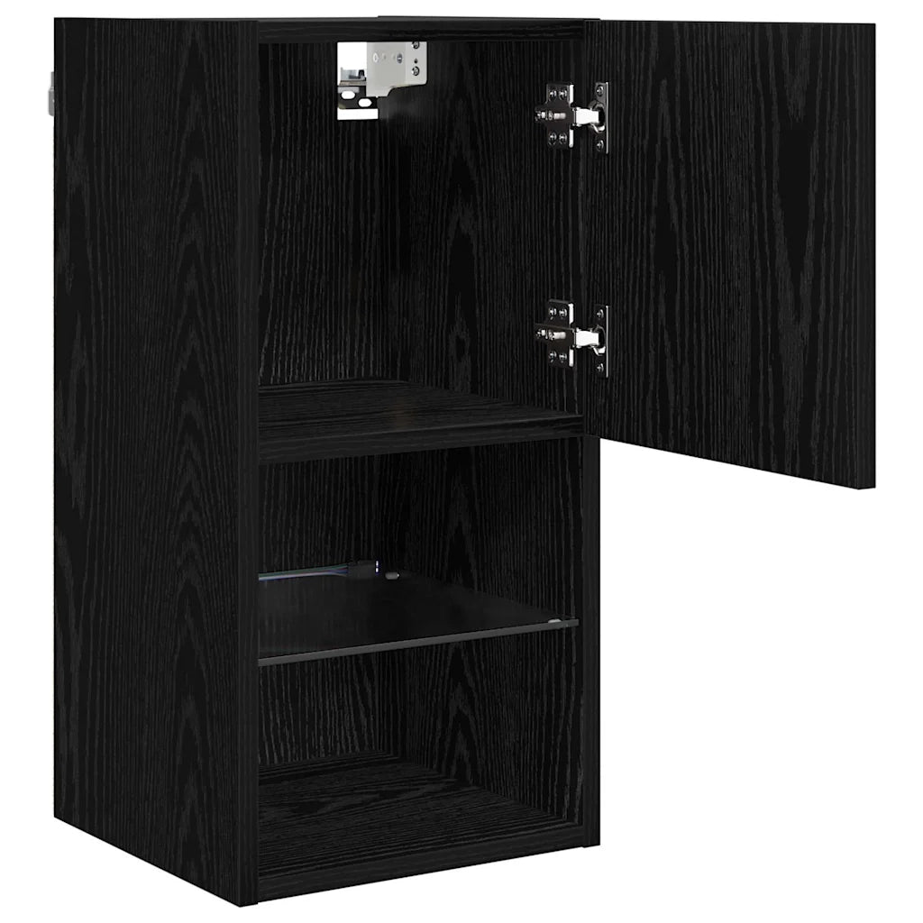 Mobile TV da parete-Mobile TV a Muro-Credenza TV Rovere Nero 30,5 x 30 x 60 cm 874570
