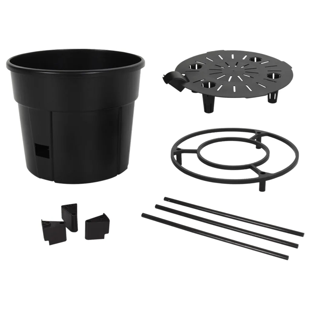 Vaso a Torre per Pomodori Antracite Ã˜29,5x115 cm Polipropilene