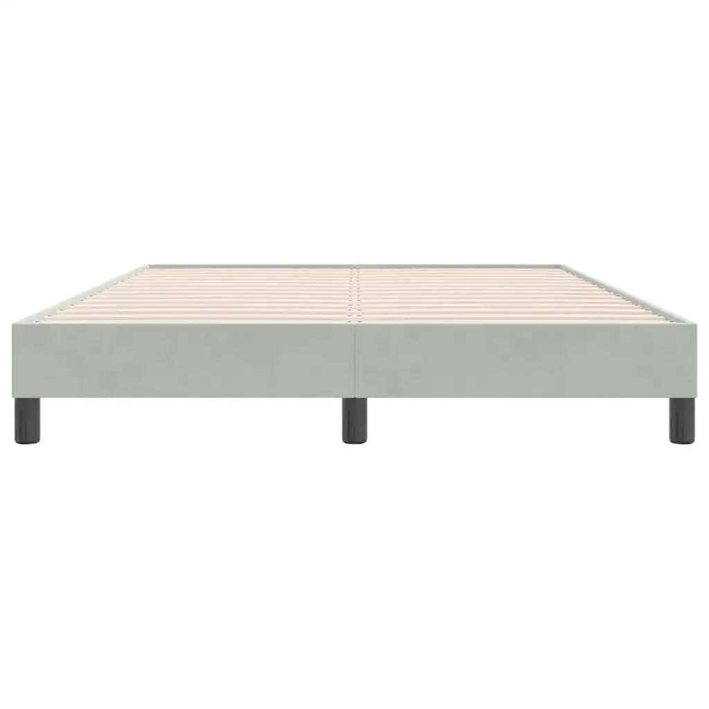 Letto a Molle senza Materasso Grigio Chiaro 140x220cm Velluto 3315873