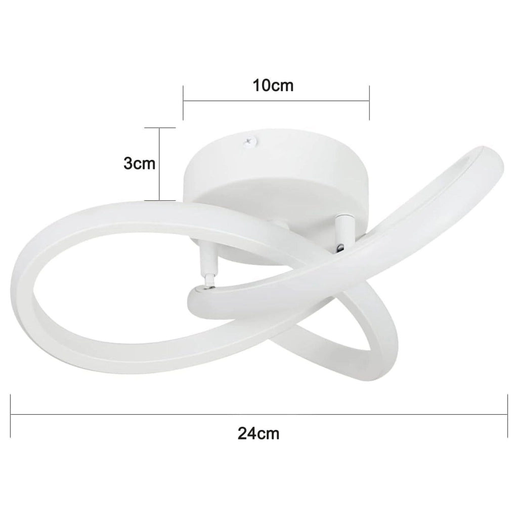 ZMH Lampada da soffitto plafoniera LED bianca design moderno 25 cm per soggiorno camera letto