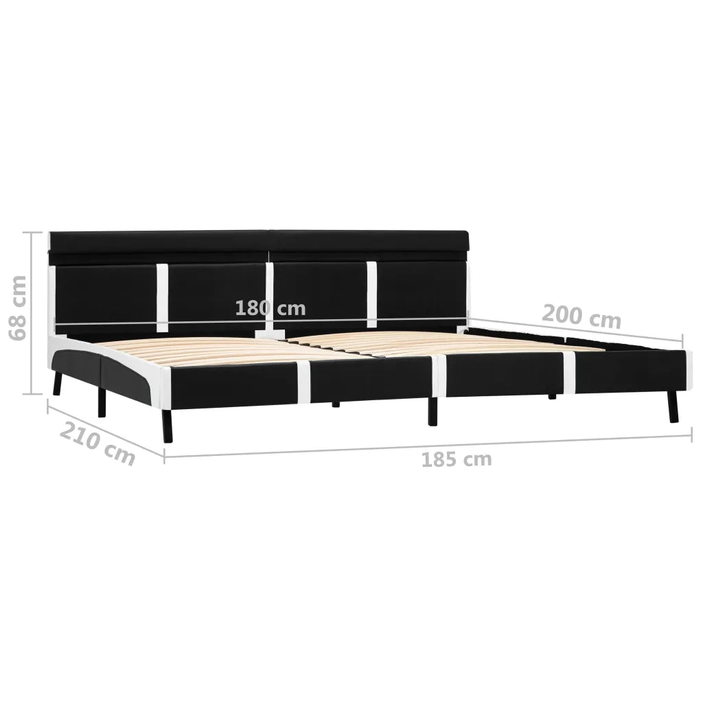 Giroletto con LED Nero in Similpelle 180x200 cm 280306
