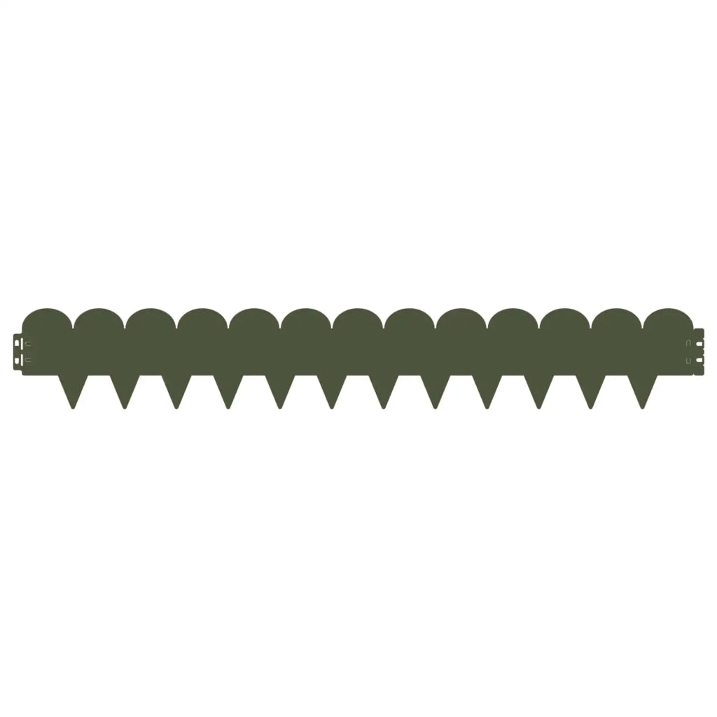 Bordura per Prato 20 pcs 103 x 15 cm Acciaio Verde Oliva 8008657