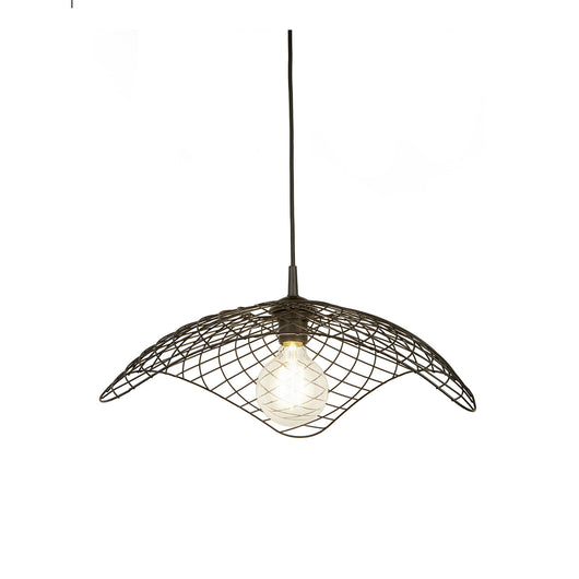 Sospensione Industrial-Nordico Parachute Acciaio Nero 1 Luce E27