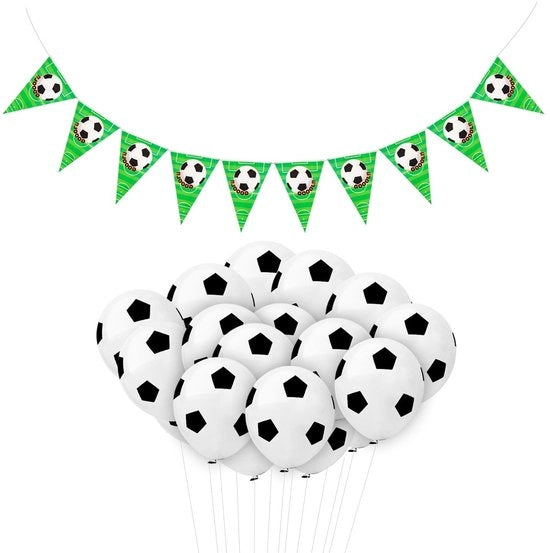 Decorazioni per festa - palloni da calcio 25 pezzi - bandiera da calcio 1 pezzo - palloni decorativi - decorazioni per compleanno - decorazioni per palloni - materiale latex 30,5 cm