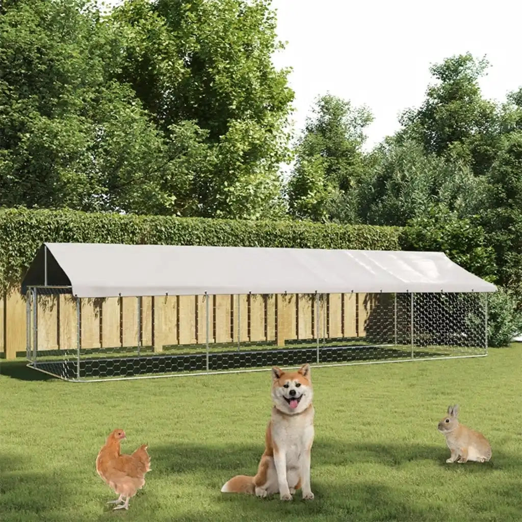 Gabbia per Cani da Esterno con Tetto 600x200x150 cm 171500