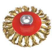 SPAZZOLA CIRCOLARE CONICA Ø mm 100 - foro M 14  - PG