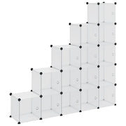 Contenitore Cubo Portaoggetti con 15 Cubi e Ante Trasparente PP CFW7105363