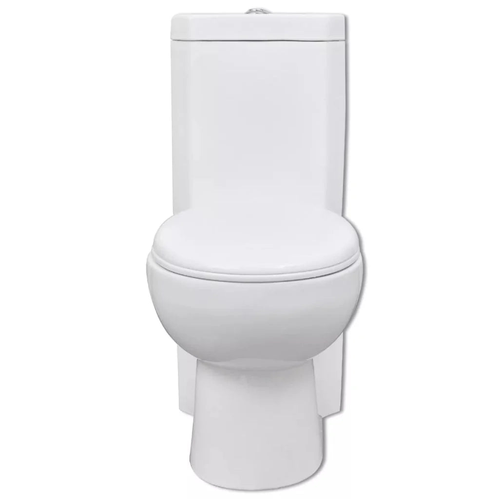 WC angolare in ceramica con vaso e sedile bianco 02_0003559
