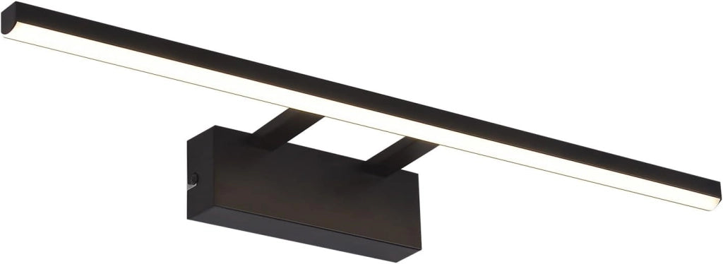 ZMH Lampada da specchio a LED per bagno 60 cm lampada da parete 13 W nero opaco bianco neutro cucina corridoio