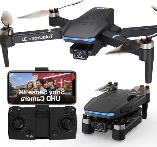 Drone da 4K con Connessione 5G WiFi e GPS - Motore Senza Asse - Ritorno Automatico - Tracciamento - Quadricottero RC Ripiegabile - Modello TD31GPS