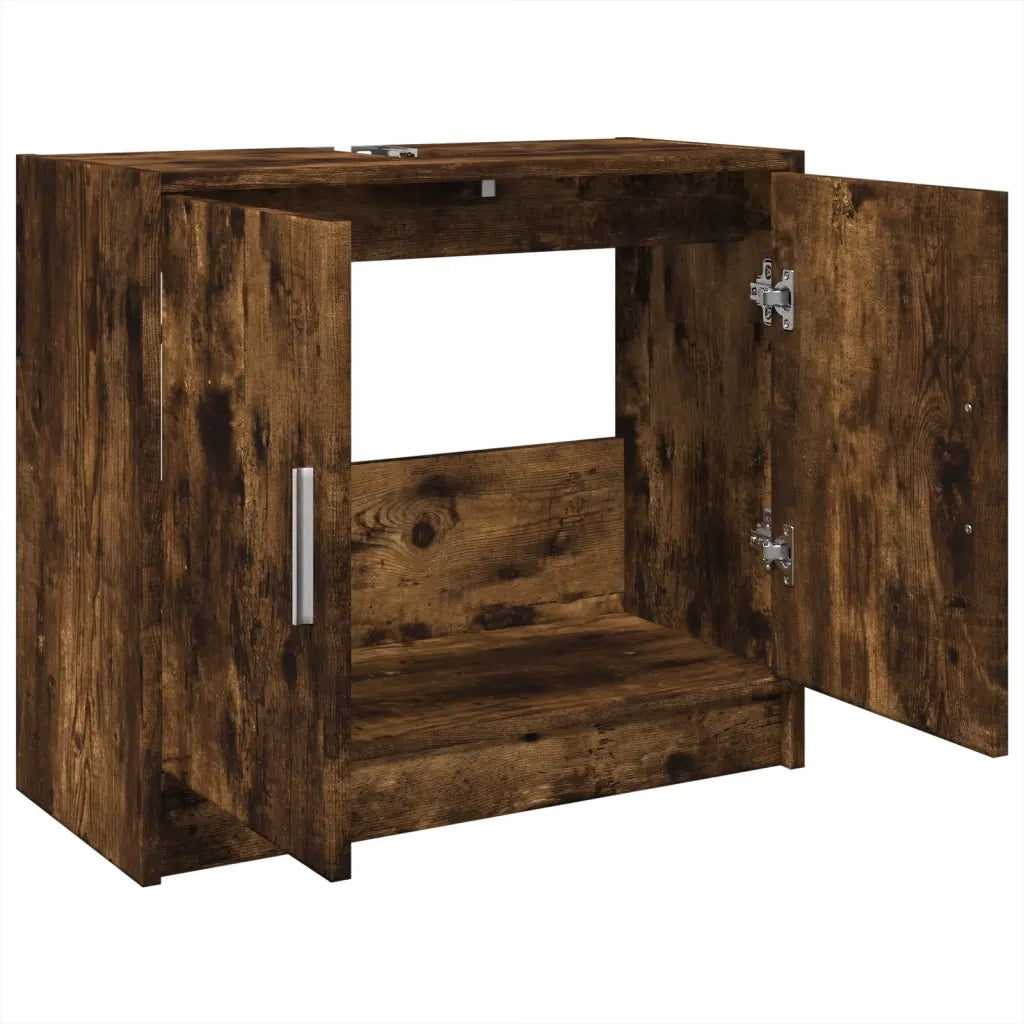 Mobile Lavabo Rovere Fumo 63x29x55 cm in Legno Multistrato 848098