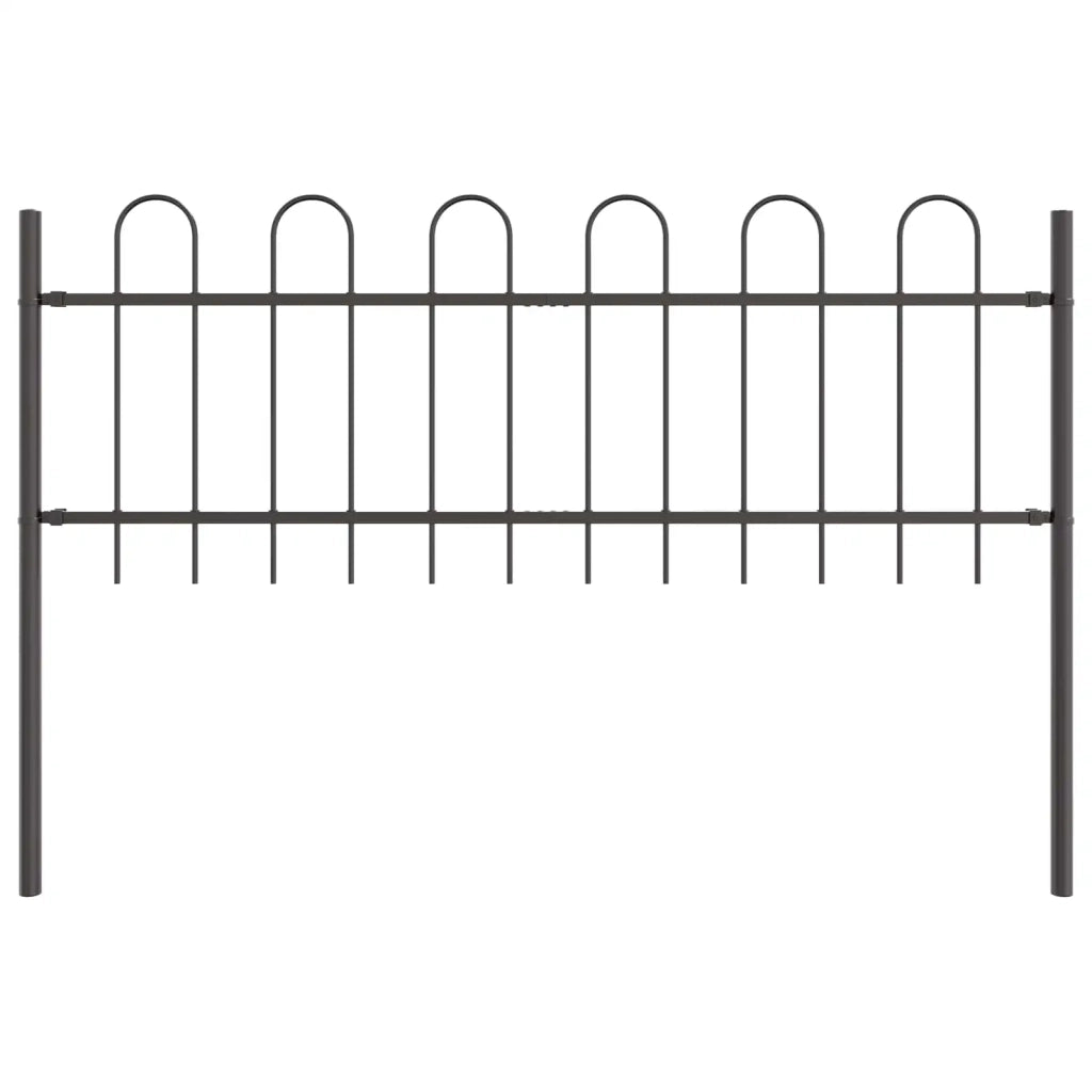 Recinzione per Giardino BOXTEL 2 pz 3,4 x 0,6 m Grigio 3334033