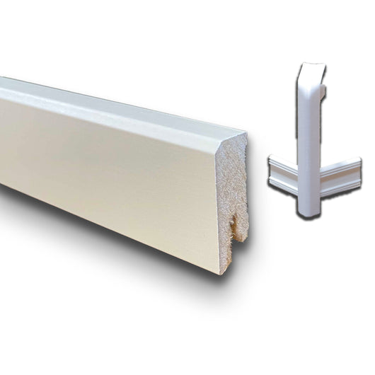 Kit N.5 Proteggiangoli esterni coordinati ai nostri Battiscopa in fibra di legno bianchi - Squadrato 40x15 fibra di legno SKU-6053 bianco