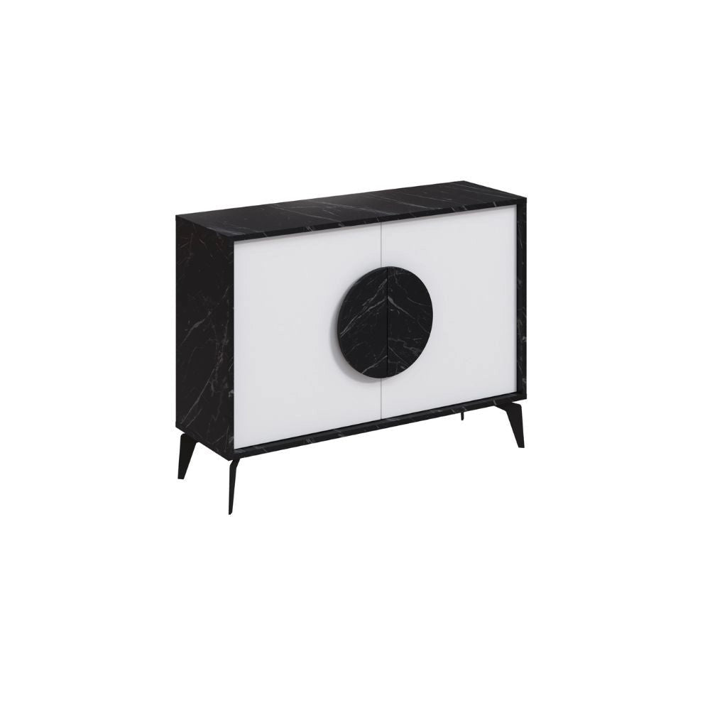 Madia 2 Ante 110x35,6x82 cm in MDF Gora Bianco