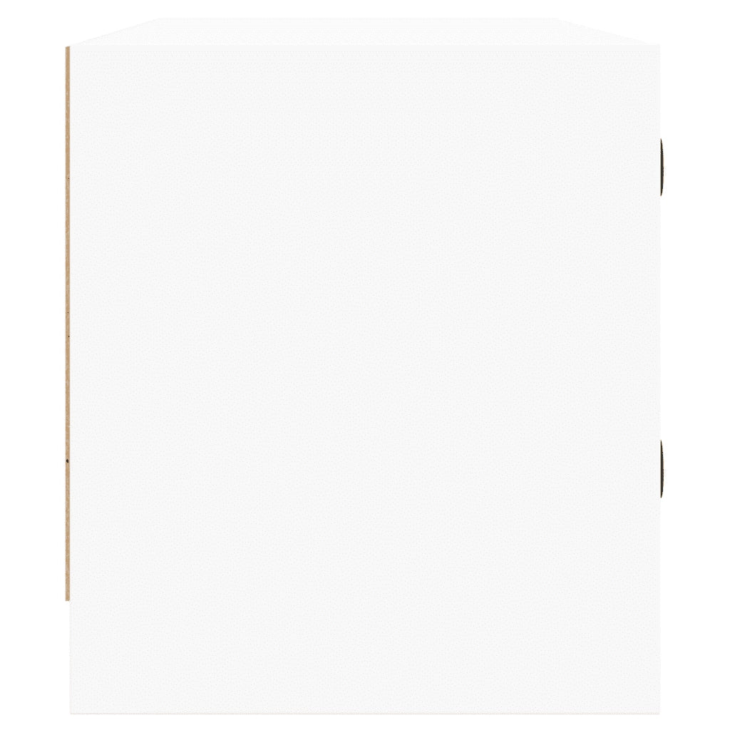 Mobile Porta TV con Ante-Mobile per TV-Credenza TV in Vetro Bianco 102x37x42 cm