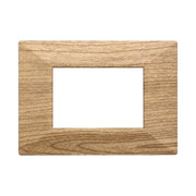 Placca Piramide Serie Moon 3P Colore Legno Scuro Compatibile Con Bticino Axolute