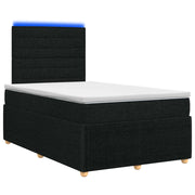 Letto Box Spring LED con Materasso Nero 120 x 200 cm Tessuto 3455827