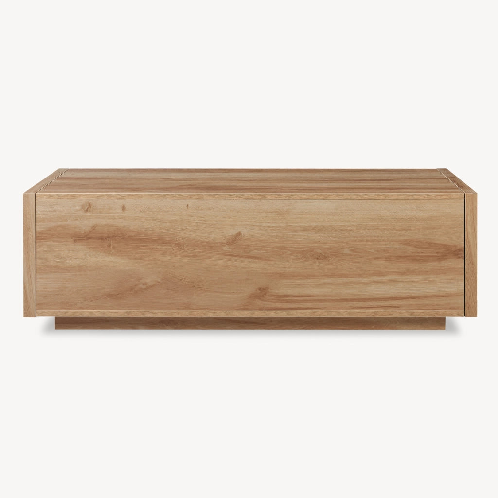 Tavolino Rettangolare Turur da Salotto con 2 Cassetti 104 x 50 x 40 cm - Effetto Rovere [en.casa]