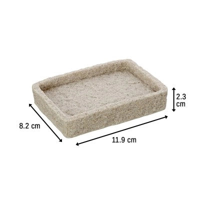 Portasapone Moderno In Resina Beige D Appoggio Effetto Pietra