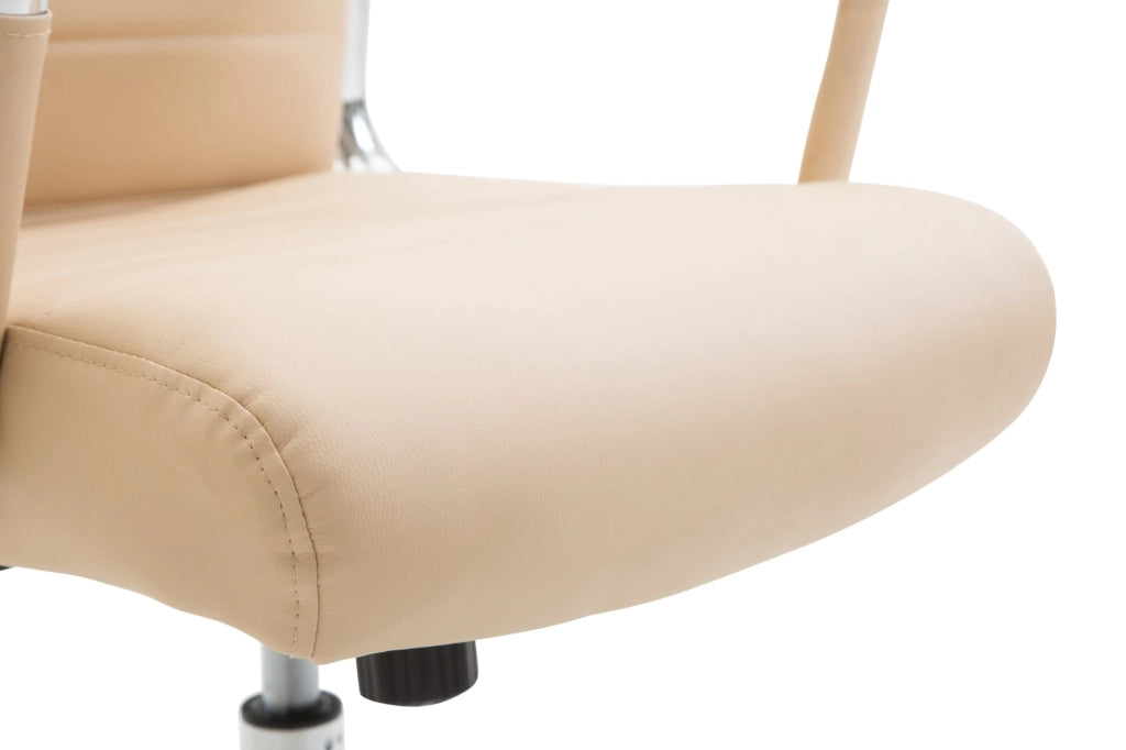 Sedia ufficio Kolumbus in similpelle crema