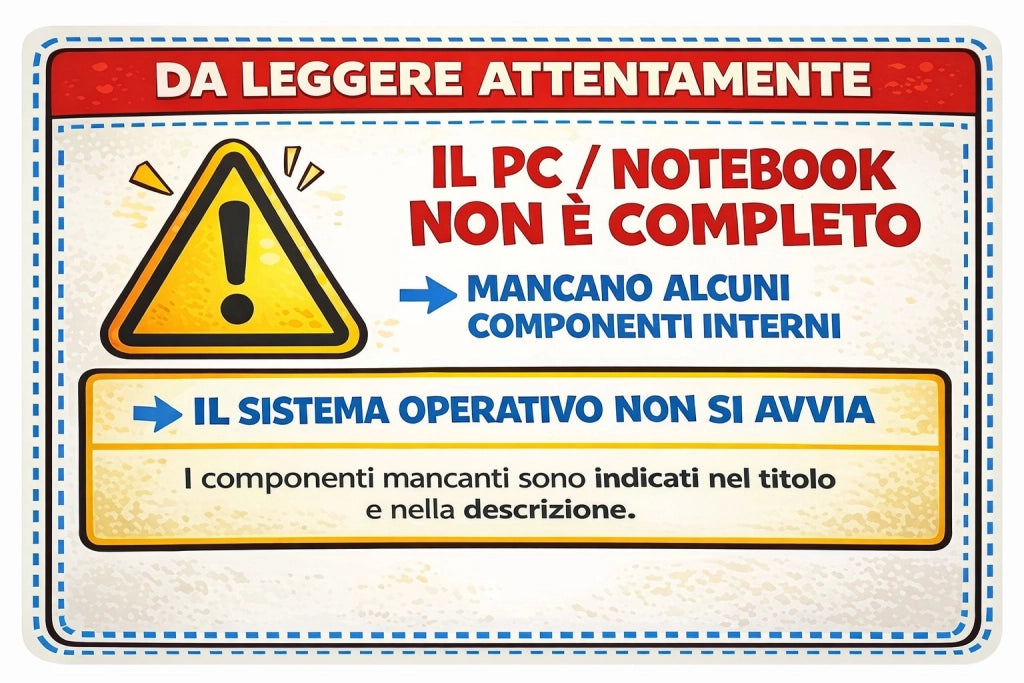 Notebook Lenovo ThinkPad E560 15.6" Intel I5-6200U Privo di RAM SSD BATTERIA ALIMENTATORE ideale come base per installazione vostri componenti