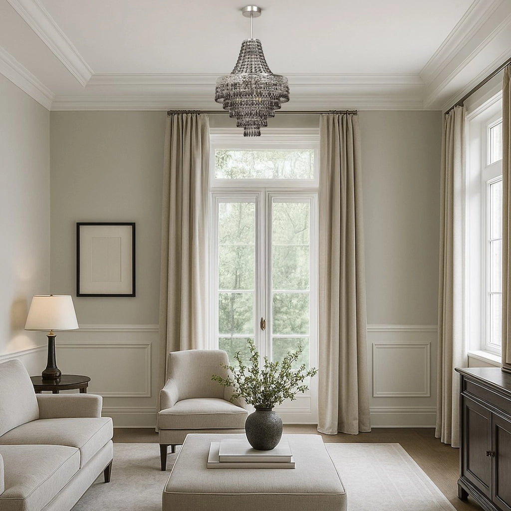 Lampadario glamour CORAL nero cristallo 3xE14 Milagro