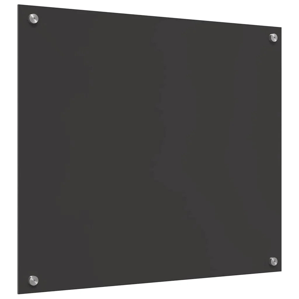 Set di 2 eleganti e moderni paraschizzi da cucina 70 x 60 cm resistenti al calore in vetro temperato grigio scuro 02_0056240